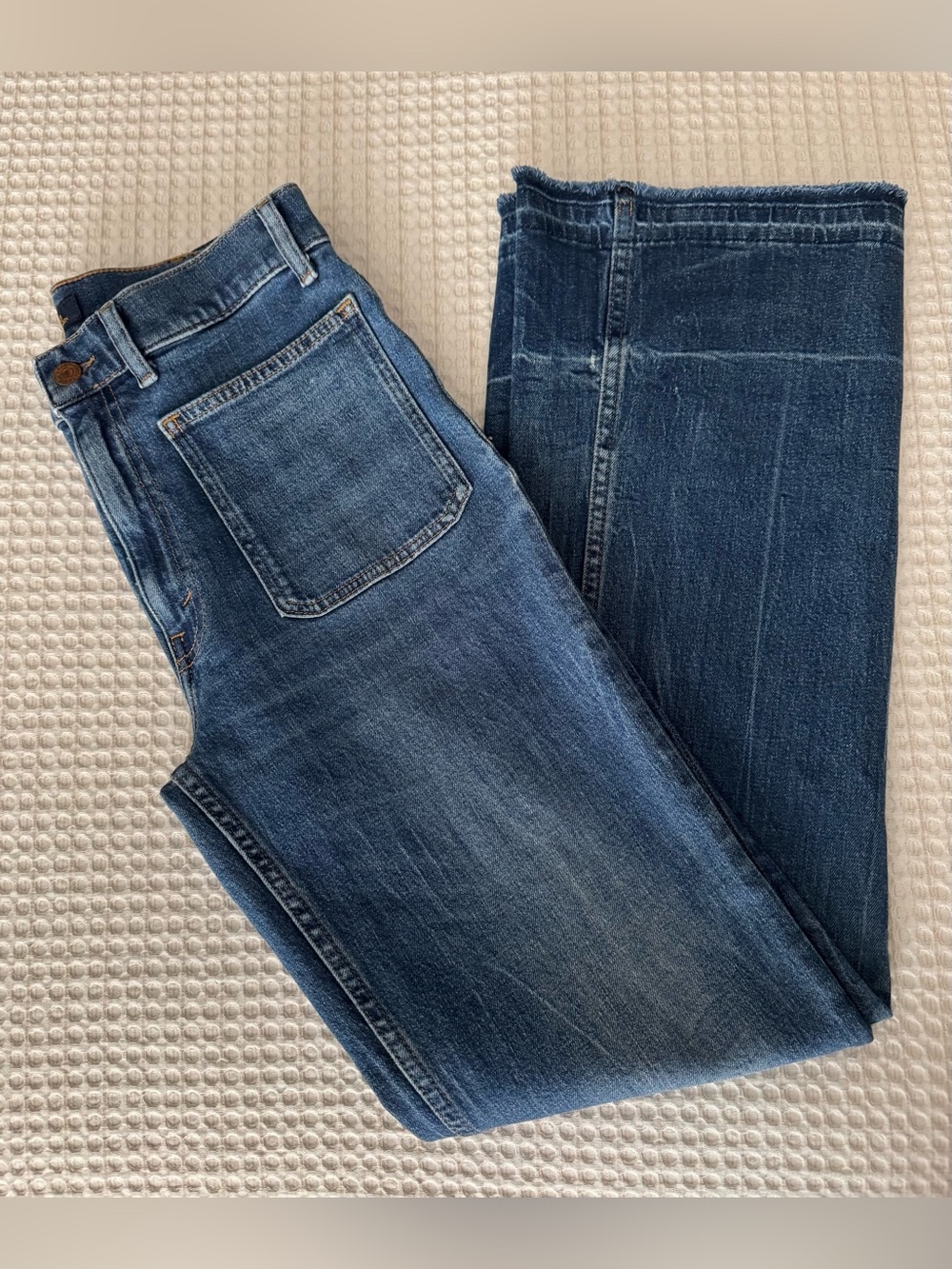 Polo Ralph Lauren Patch Pocket Raw Hem Jeans / Medium Wash / Size 28R - Picture 7 of 7